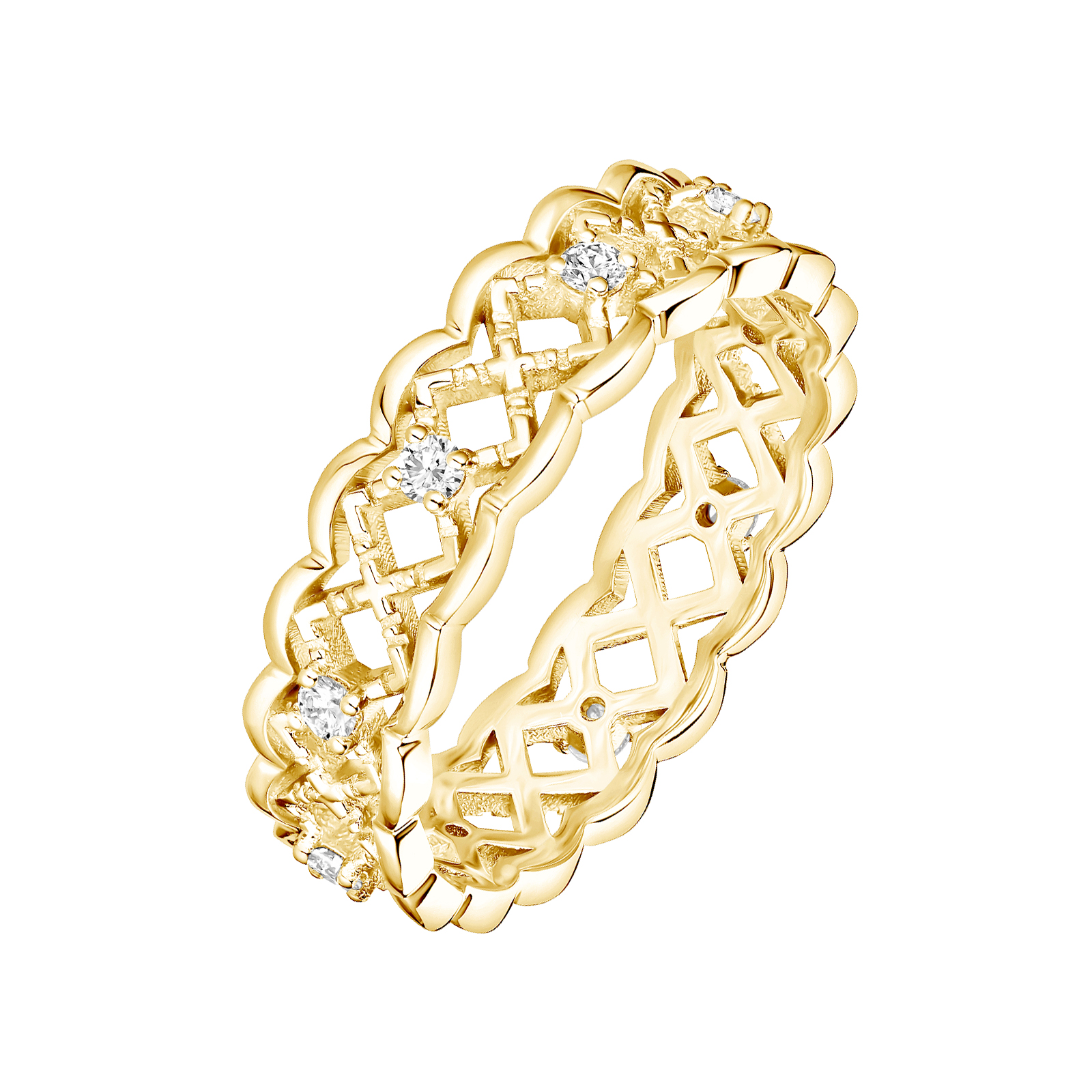 RétroMilano Uno S Yellow Gold Diamond Ring | Gemmyo